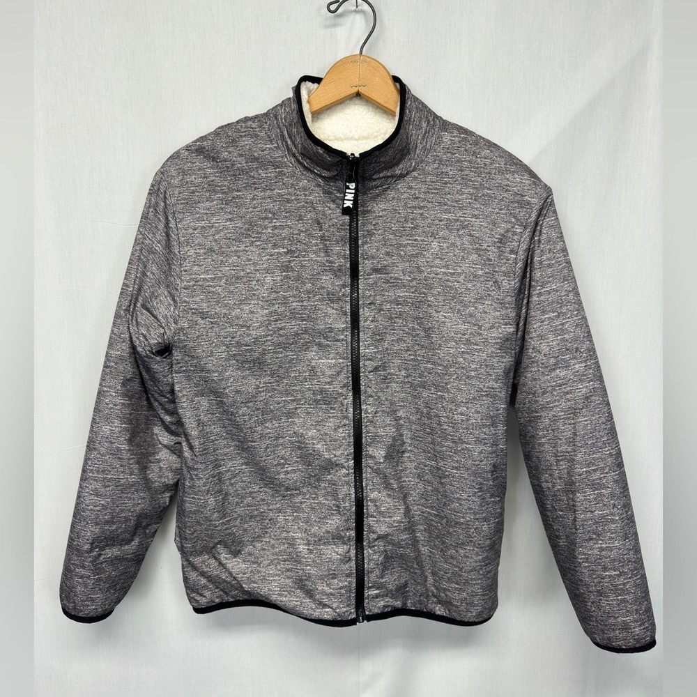 Women SMALL Pink Reversible Sherpa Jacket